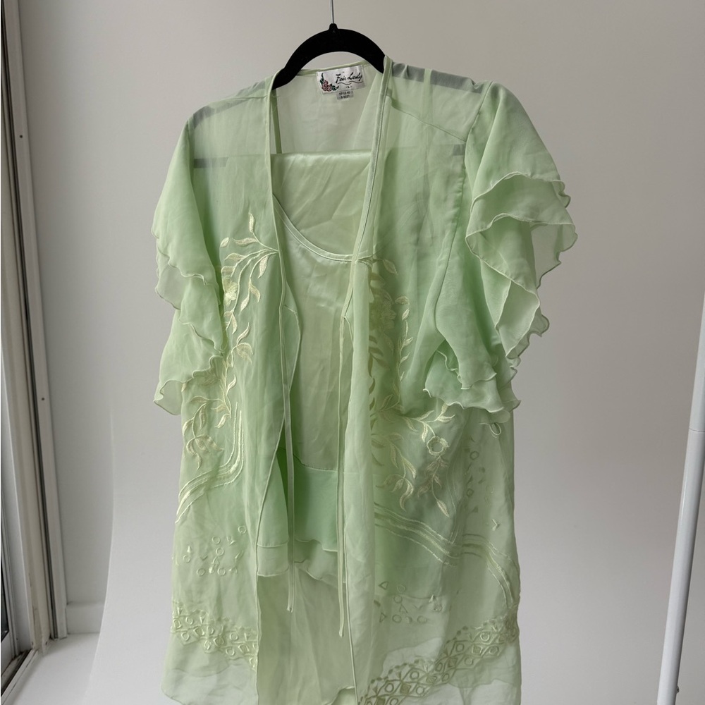 Vintage Light Green 3 Piece Sleep Set